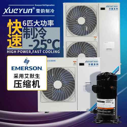雪韵制冷机组小型冷库全套设备水果鲜花保鲜冷藏库艾默生压缩机3P