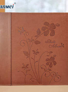 创意压花影集厂家复古覆膜粘胶广寸photoalbum18皮质美相册diy