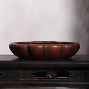 紫砂花盆异形盆南蛮盆禅意手工粗陶盆景盆觅陶乡大号浅盆