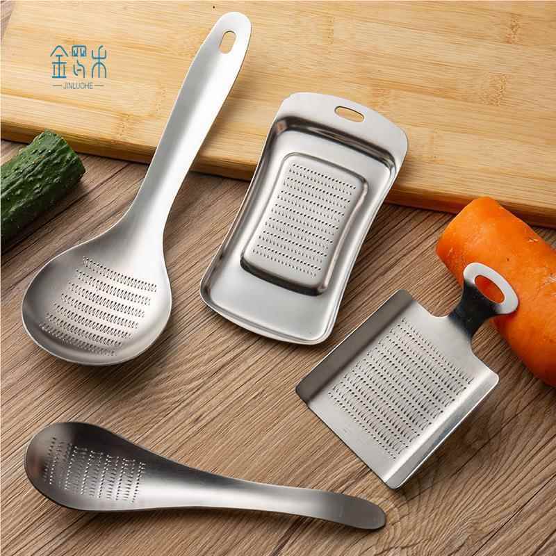 。勺子型磨姜器磨山葵芥末辅食胡萝卜磨泥306不锈钢研磨器研磨蒜