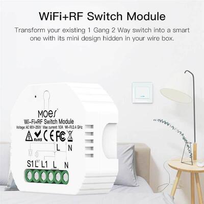 Moes Smart ZigBee WiFi Switch Module Dimmer Curtain Switch S
