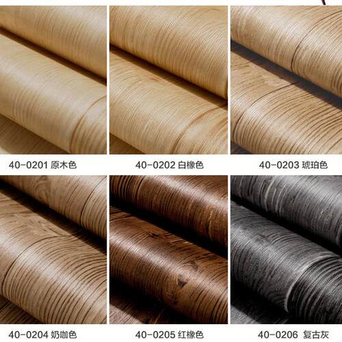 复古新中式仿地板纹木纹墙纸客厅书房餐厅茶楼仿真木板纹壁纸