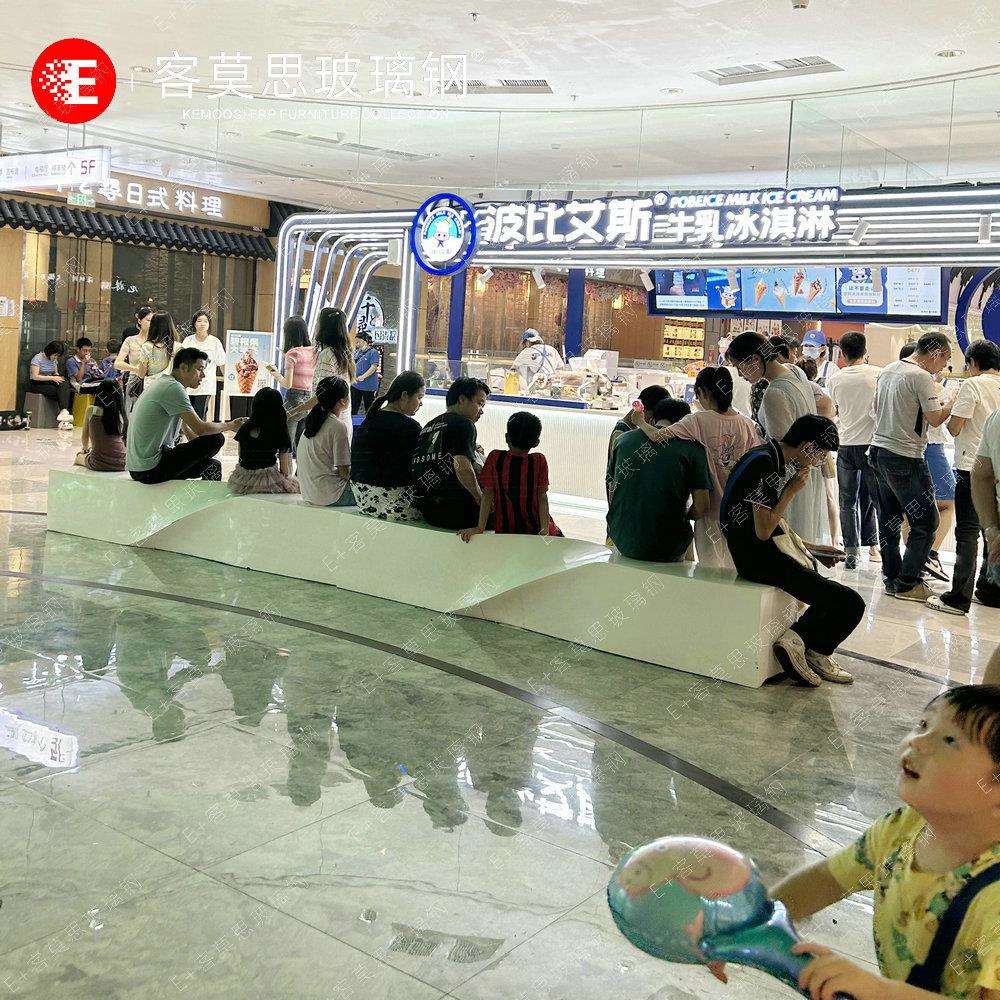 区玻璃钢麻花座椅户355创意休闲等椅候子商场公外共休息长条坐凳