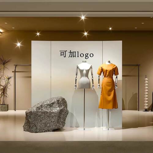 服装店直播间屏风隔断可定做logo陈列移动折叠展板网红拍照背景墙