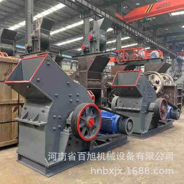 砖头块锤式粉碎机价格柴油移动石灰石PC400x600锤式破碎机带筛网