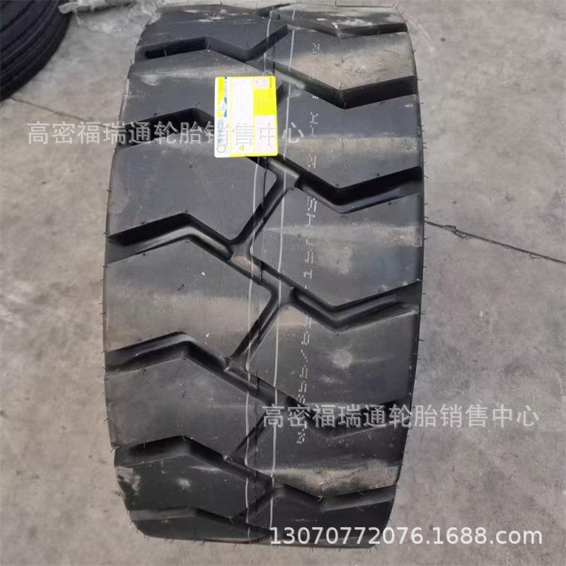工业叉车拖车港口机械轮胎355/65-15平板拖挂车斜交充气耐磨轮胎