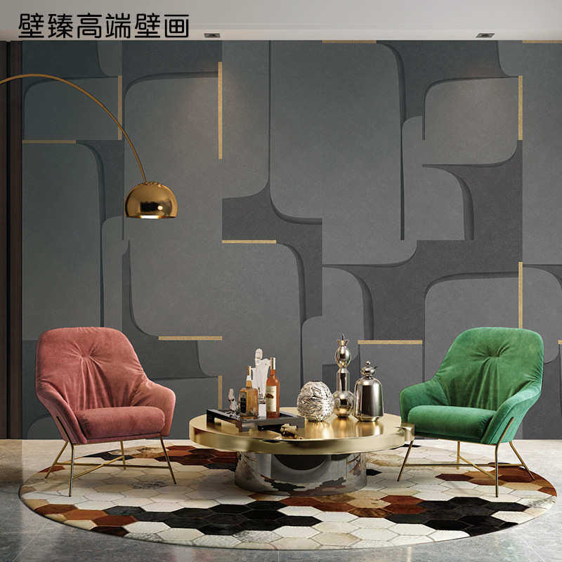 现代简约8d立体壁画客厅抽象艺术电视背景墙壁纸沙发墙布卧室墙纸