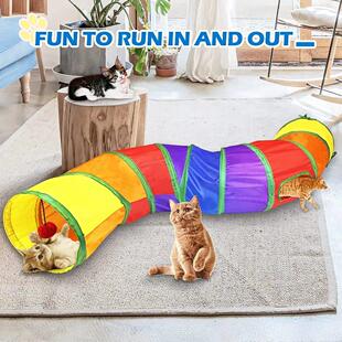 Shape Toy Cat Collapsible Play Tube Tunnel Pet
