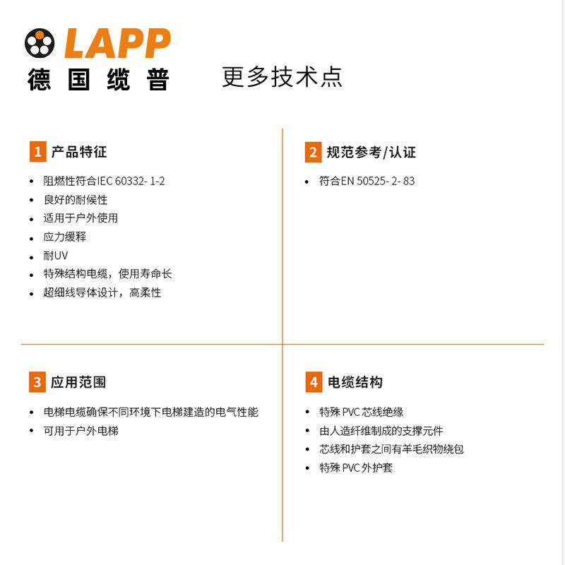 缆普APP电L线电缆ÖLFLXLIFTN室内室外起重E备升降设216机控制电缆