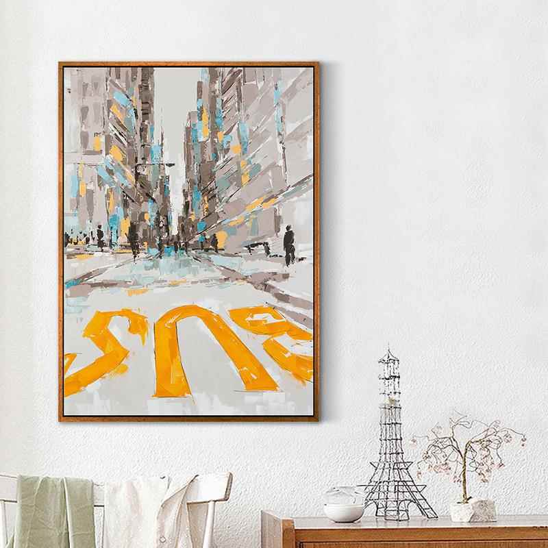 现代简约抽图象梯案装饰画客餐厅玄关厅走廊楼间挂画酒店样板HBV