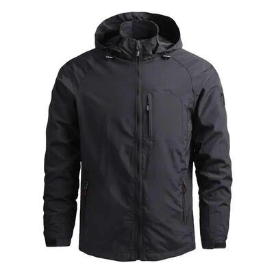 Spring Men Outdoor Waterproof Jacket Plus Size Windbreaker R