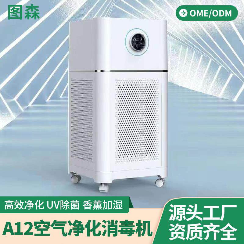 直销图森A12气净化器家用室内过滤除甲醛吸排烟器小型空气净化机