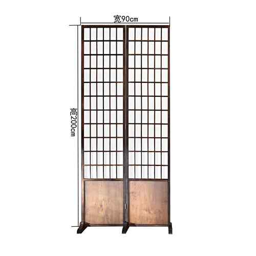 正品日式实木格子屏风玄关断简约隔移动折叠简店约厅卧室酒直客播