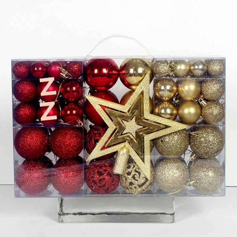 032811pcs套装圣诞节装品电镀圣饰诞球挂件3/4/6cm树镂空圣诞球厂