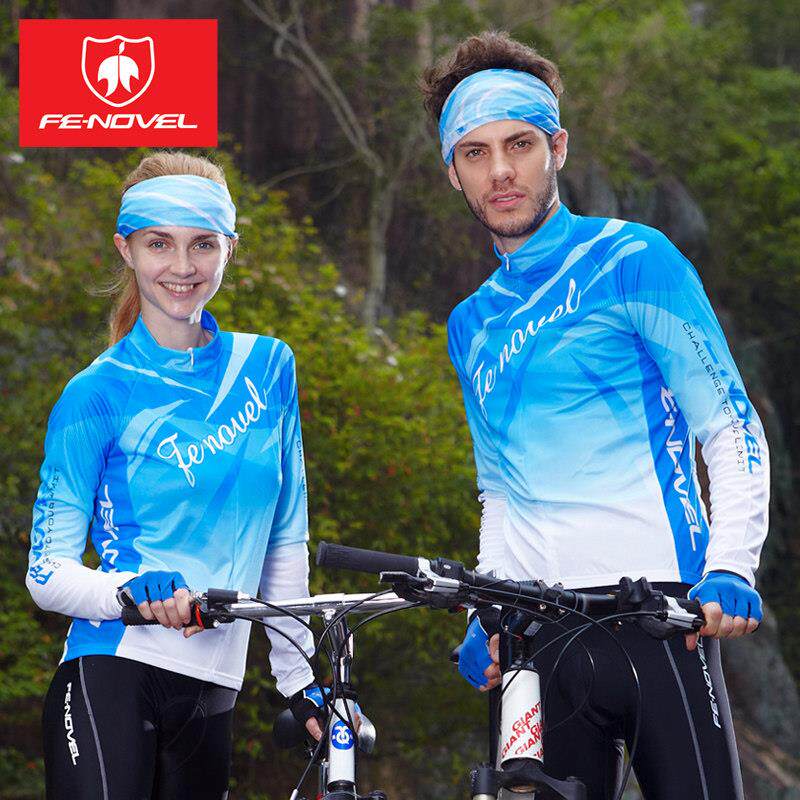 夏季骑行服装套装男子山地自行车公路自行车骑行服装女子长袖上衣