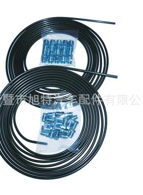 汽车油刹管制动管硬管军绿双层蚊香盘管绿色两根5米绿管+30个配件
