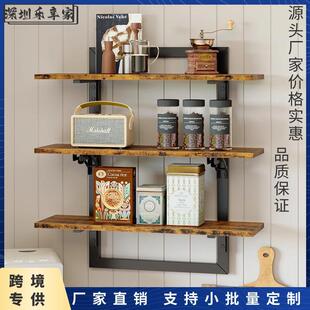 新款置物架浴室厨房可折叠木板悬浮储物架壁挂多功能收纳架