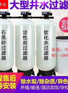 软化水设备全自动工业家用井水除铁锰黄泥水过滤器净化水设备