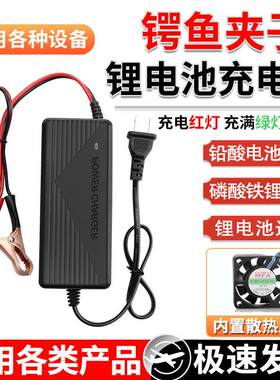 3.65V4.2V6V8.4V12.6V16.8V5A8A10A鳄鱼夹子头磷酸锂电池充电器