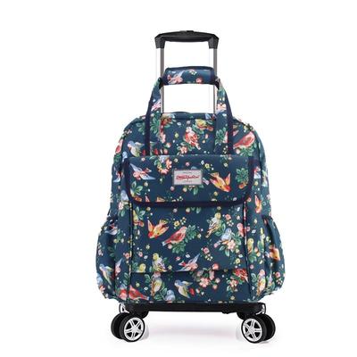 正品手提轻便拉音杆女布防水印花行李箱万向轮静拉杆包帆16寸17寸