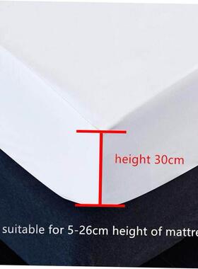 100% Waterproof Solid Bed Fitted Sheet Nordic Adjustable Mat
