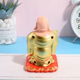 Маленькие солнечные стоячие украшения для автомобиля Будды Майтрейи, машущие руки и улыбающееся лицо Будды, открывающиеся для дома и офиса, украшения, подарки