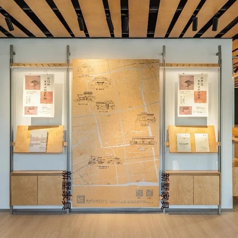 设计师铝型材展示柜海洋板多层陈列柜落地式产品展示台中岛流水台
