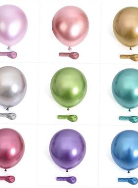 10/20/30pcs Metallic Birthday Balloons Metal Blue Red