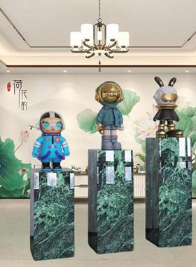 经典高端轻奢岩板岩板家居客厅落地摆件底座立柱样品房装饰展示台
