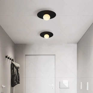 客厅阳台简吸顶灯现代意简约衣帽式 卧室玄关灯圆球过道间极创意