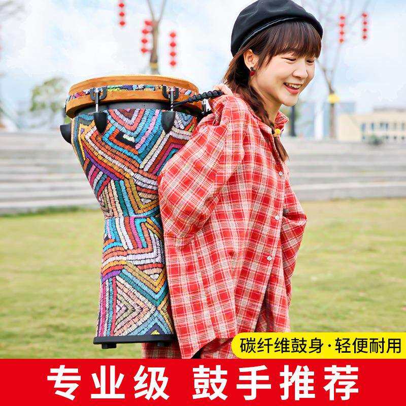 1奏2寸专业仿兽皮复古师布艺鼓身非SWR洲鼓演奏手鼓舞台节大音色