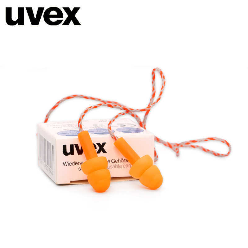 UVEX2111201防噪音带线耳塞睡眠用 睡觉学习射击架子鼓耳塞飞机用