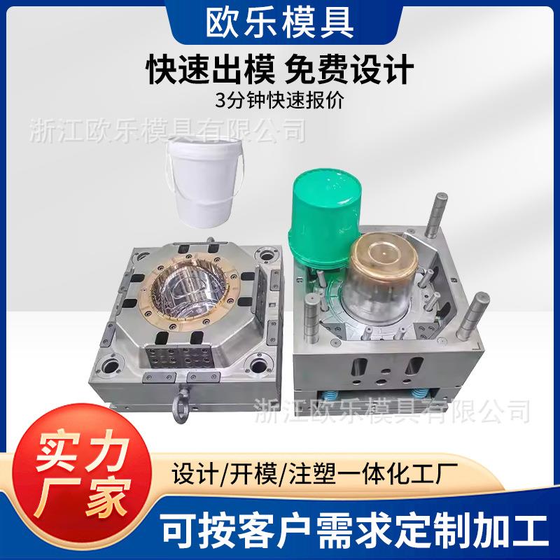 20L油漆桶模具涂料桶化工桶模具黄岩塑料桶模具加工自动脱模