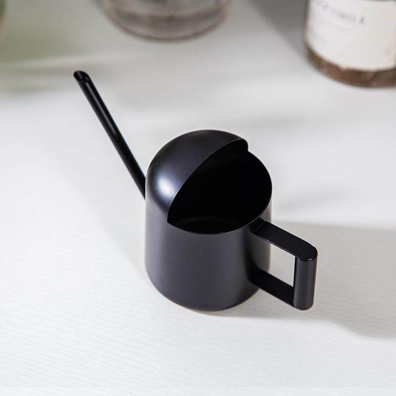 新款直销不锈钢浇花洒水壶黑色浇花壶金属迷你小巧植物儿童喷壶植