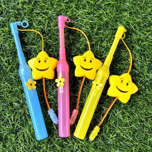 万圣节灯笼配件LED电子蜡烛白光黄光彩光闪烁手提杆diy手工材料包