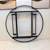 厂家现货折圆桌桌桌架便携式 餐桌脚叠饭酒店馆方活动桌桌腿桌腿