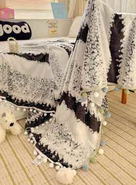 境款250毯G双色阳离子新提花手工小ODJ球毯毛毯子跨暖球加厚午休