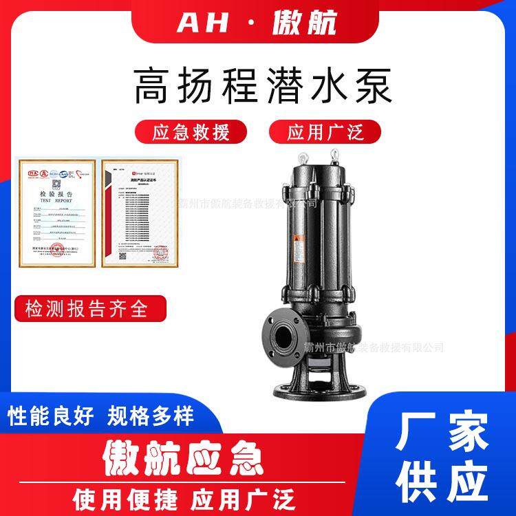 万亿国债高扬程潜水泵立式大功率潜水排污泵流量&ge;100m3/h潜污泵