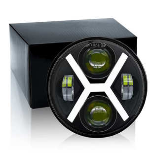 日行灯远近一体 越野车摩托车改装 5.75寸80W 哈雷牧马人led前大灯