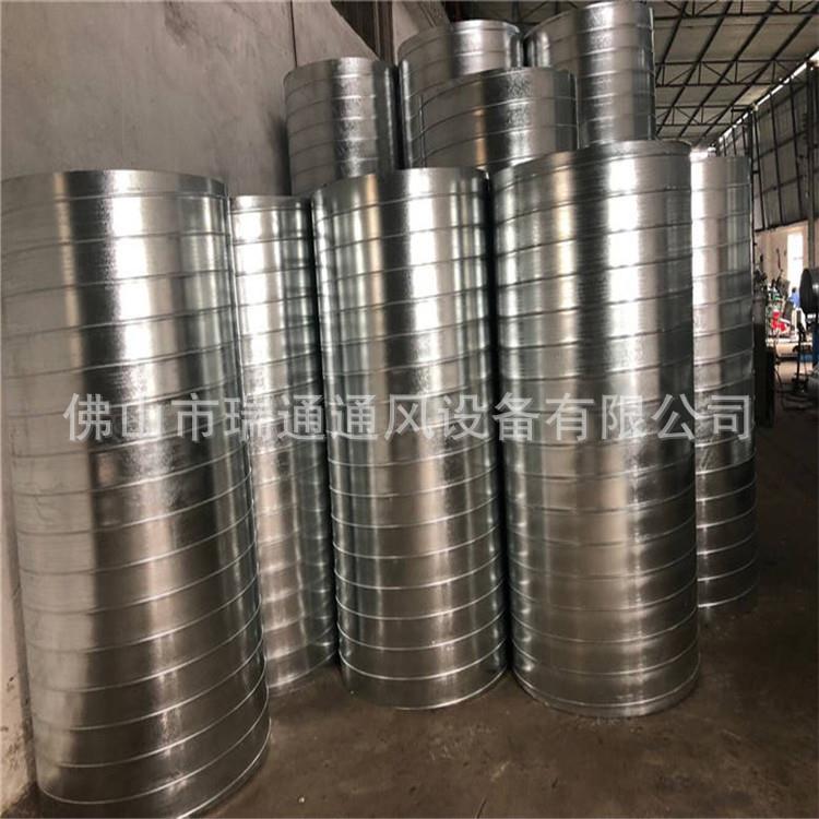 厂家直345供白管铁皮集罩气排烟道不锈钢螺旋风镀锌螺旋管风管