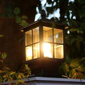 直厂家销简铝户外柱防头灯防水锈3411庭院灯别墅约花园围墙灯草坪