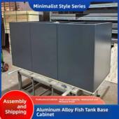 客厅鱼缸柜铝合金鱼缸底座柜草缸底过滤器专用底座承重封闭式 门架