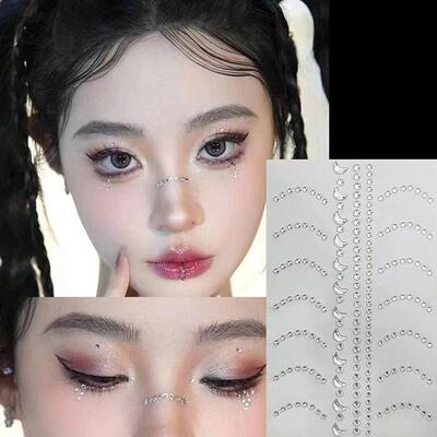 山根钻贴泪眼妆彩脸眼部演出化妆水钻贴水晶钻石贴眼妆钻现货