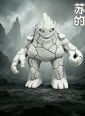守护者苏醒山石巨人3D模型摆件