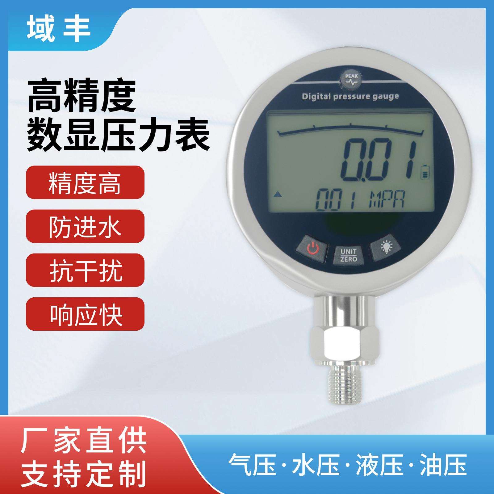 域丰YF-P310高精度数显压力表电子数字水压表电池供电仪表