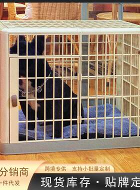 狗狗笼子大小中型犬天窗树脂带轮宠物猫狗窝厕所室内围栏家用