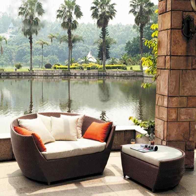 户外床露天编床休闲花庭院躺酒园店室外藤艺沙滩床酒店别924墅圆,住宅家具,户外沙发,淘宝优惠券,粉丝福利购,淘宝优惠卷