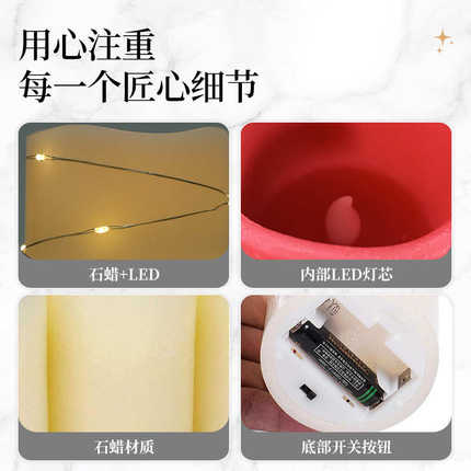 遥控电子蜡烛浪漫串灯生日布置引路求婚表白电子蜡烛灯浪漫led灯