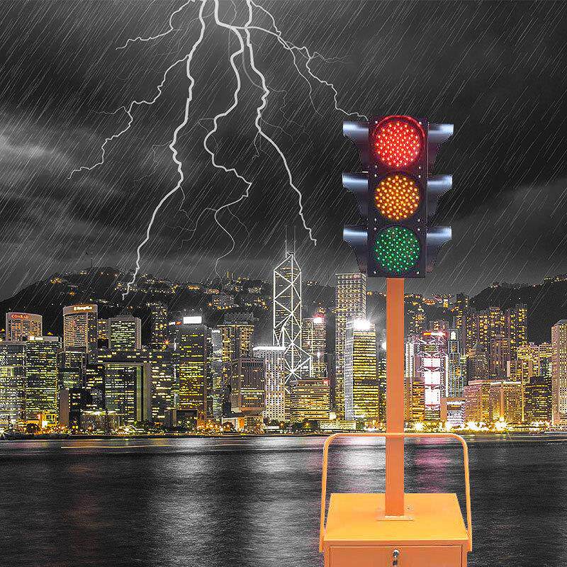 移动式路口交通信号灯led太阳能一体式信号灯临时红绿灯 多种规格