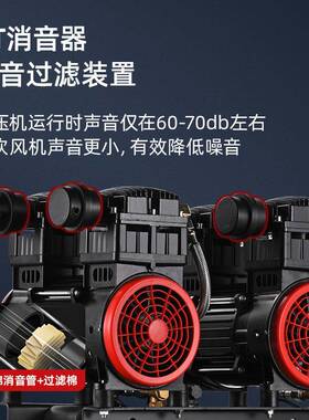 销厂家直120缩0低噪音无油压机气泵空ARDN-100压机220V便携W式空